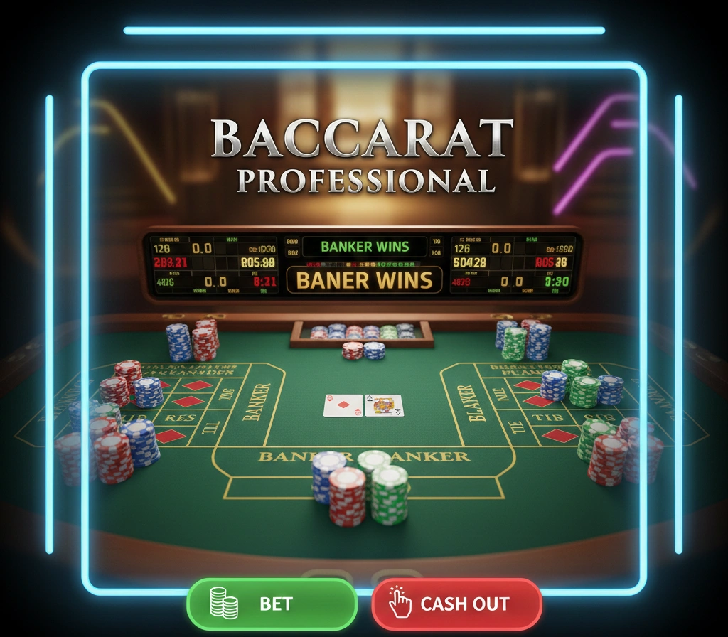 Baccarat Professional Tisch mit Spieler-, Banker- und Unentschieden-Wetten
