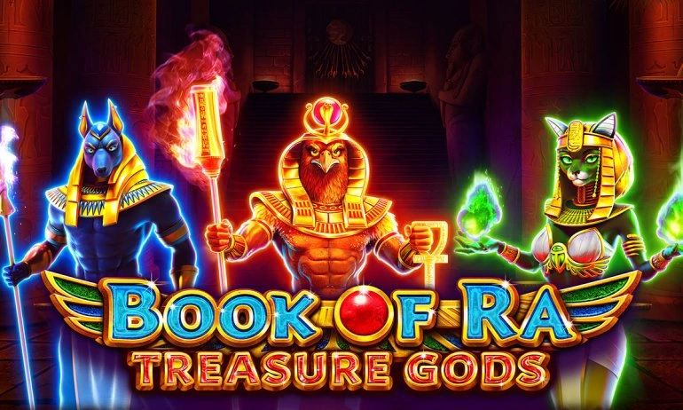 Book of Ra Treasure Gods ultimate Egyptian slot with multiple gods