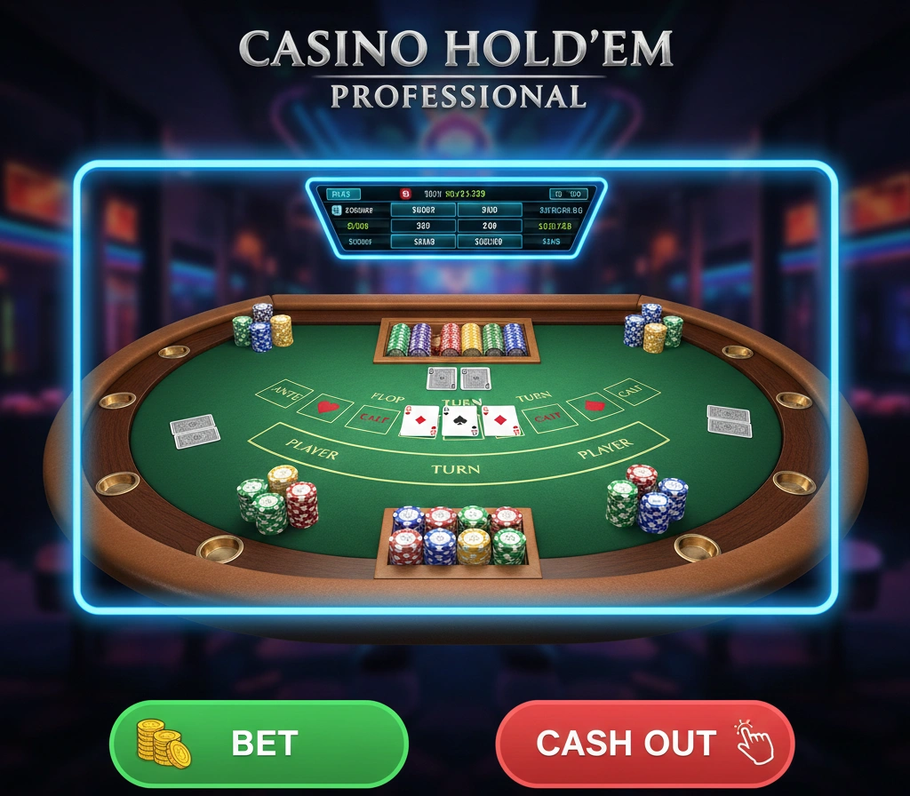 Casino Hold'em Poker Tischspiel-Benutzeroberfläche