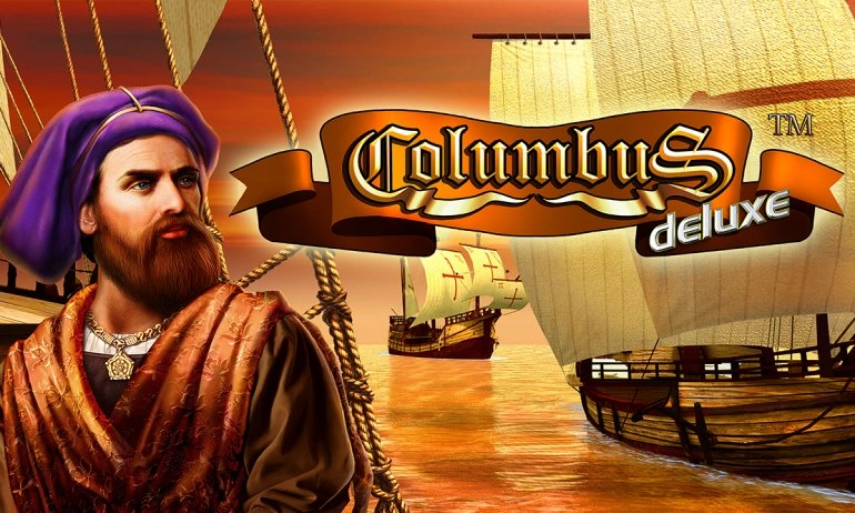 Columbus Deluxe exploration-themed slot with ships and compass