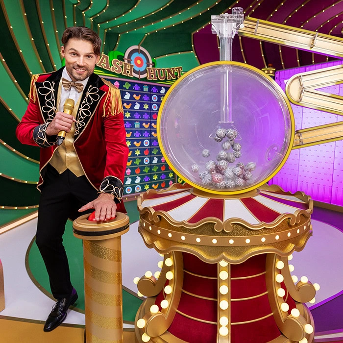 Crazy Balls live game show with colorful balls and multipliers