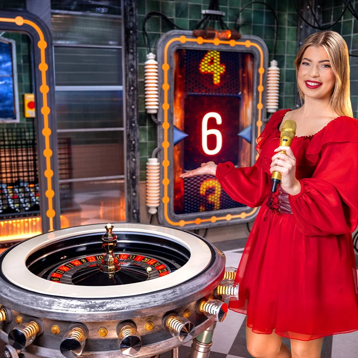 Fireball Roulette Live-Casino-Tisch mit feurigen Multiplikatoren