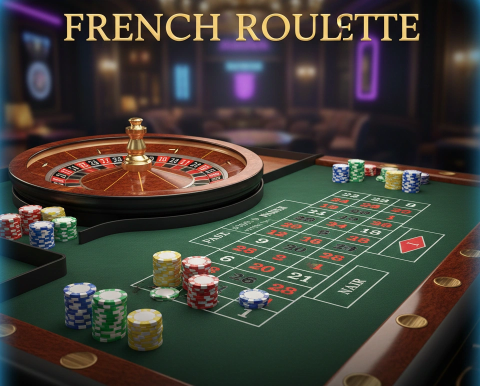 French Roulette wheel and table layout