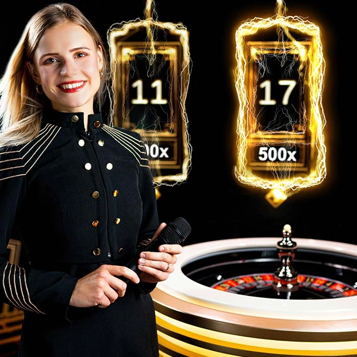 Lightning Roulette with RNG multipliers and professional dealer