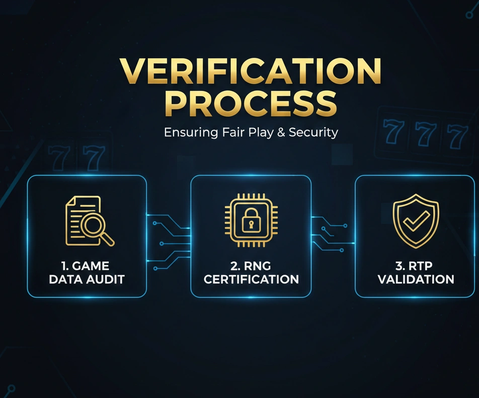 RTP verification process showing certification documents and testing labs